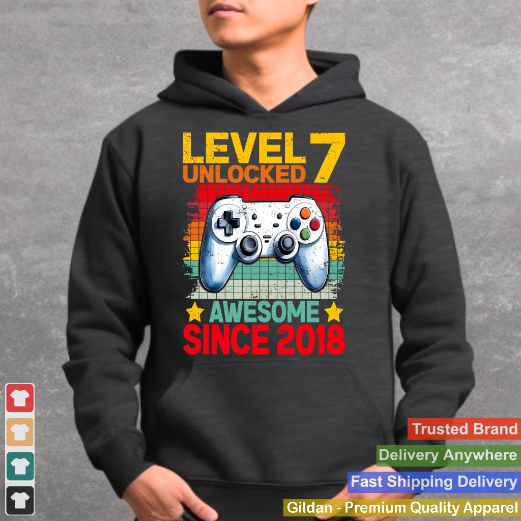 Level 7 Unlocked Awesome Since 2018 7th Birthday Gaming