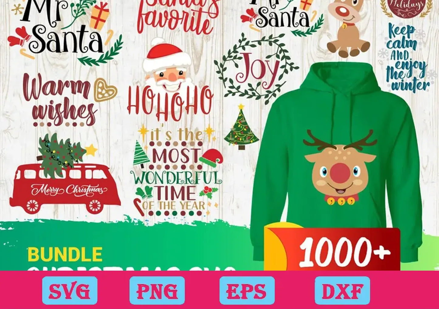 1000+ Christmas Svg Bundle