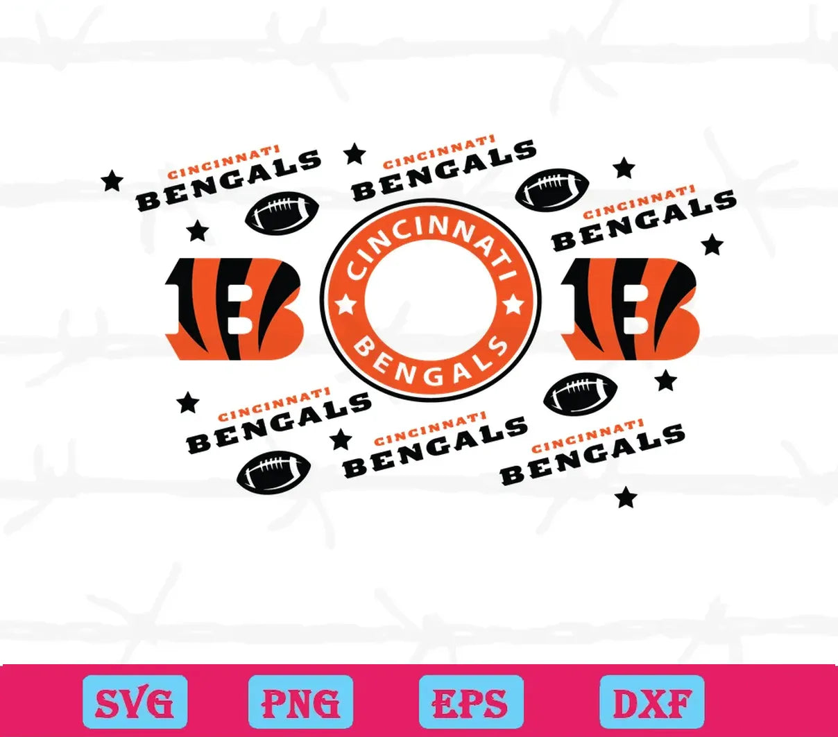 Cincinnati Bengals Starbucks Wrap,Svg Png Dxf Eps