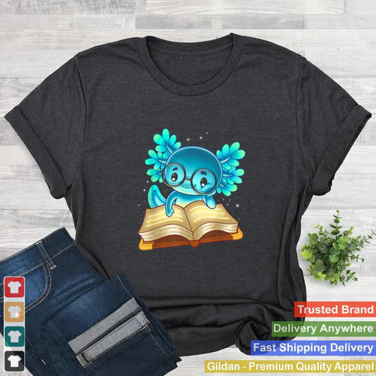 Axolotl Read Book Ambystoma Mexicanum Mexican Walking Fish shirt