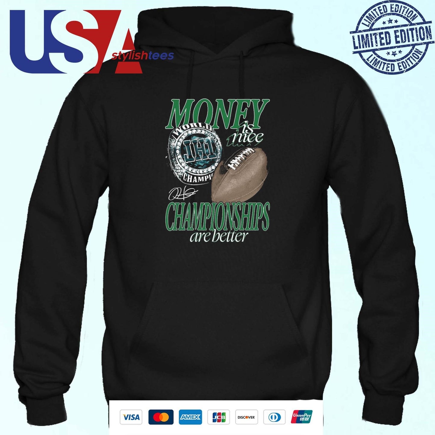 Philadelphia Eagles Money Is Nice Championships Are Better Shirt