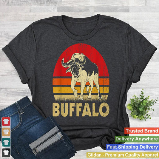 Vintage Buffalo Graphic Retro Sunset Buffalo Lovers