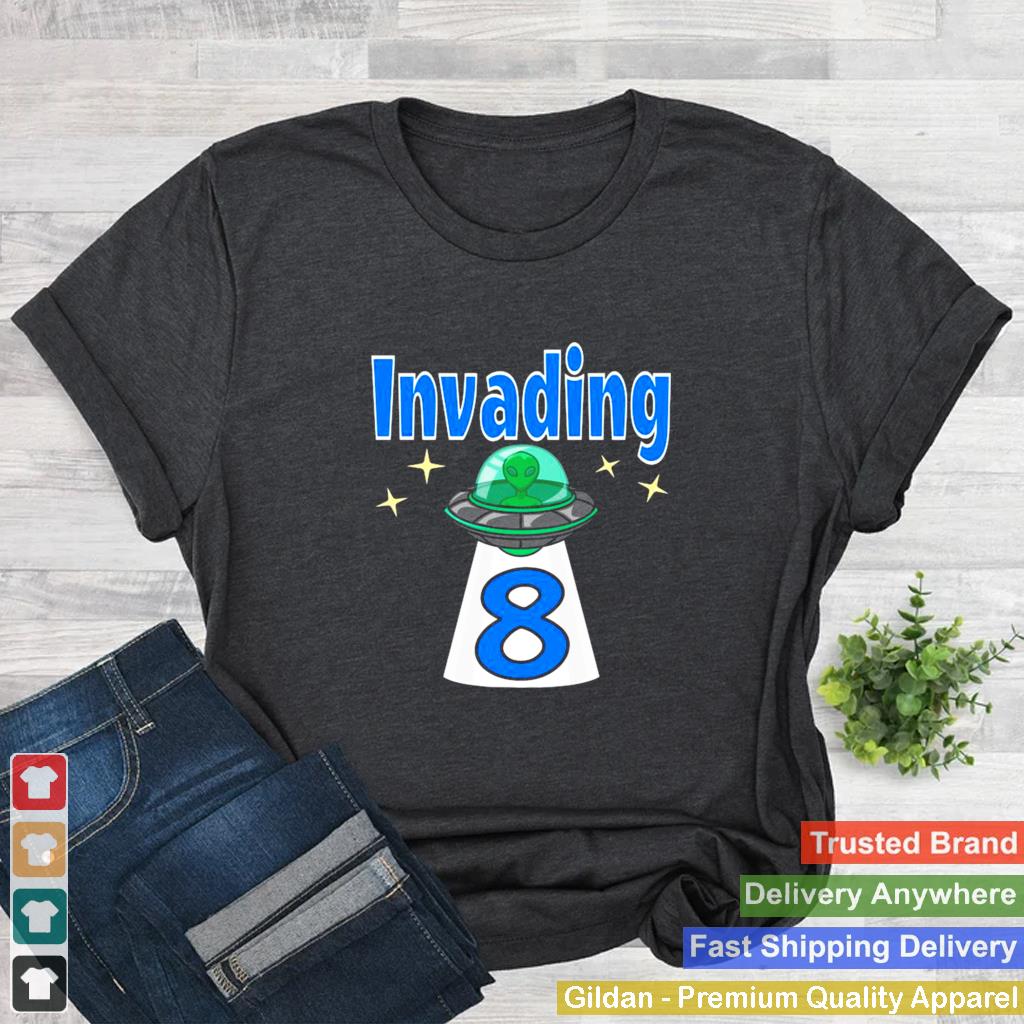 Baby Alien 8th Birthday Boy Invading 2021 shirt