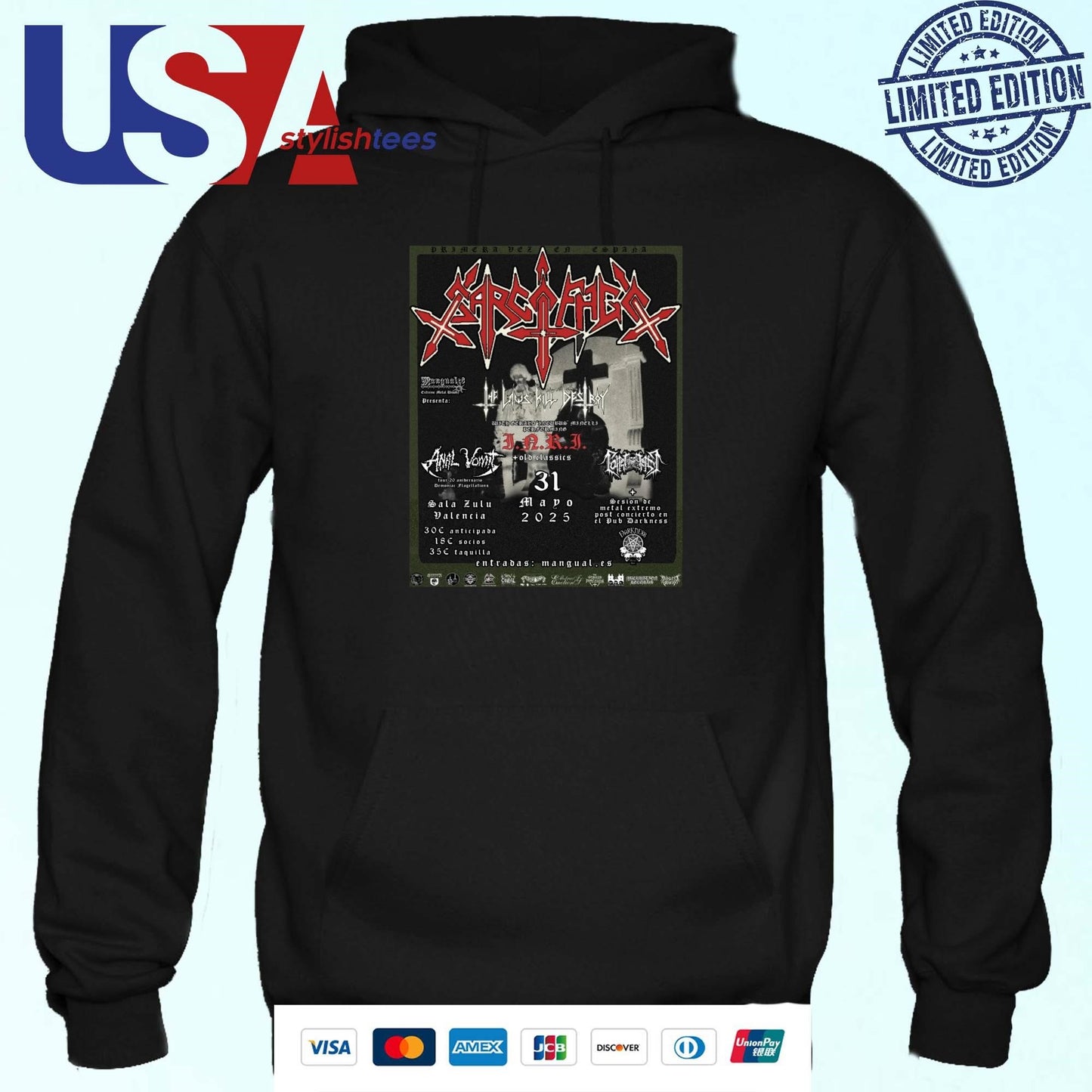 Sarcofago España Tour 2025 Shirt