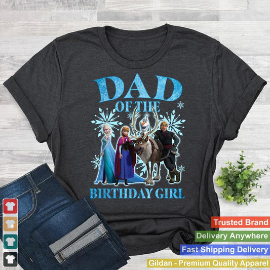 Disney Frozen Dad Of The Birthday Girl Group Shot Chest Logo