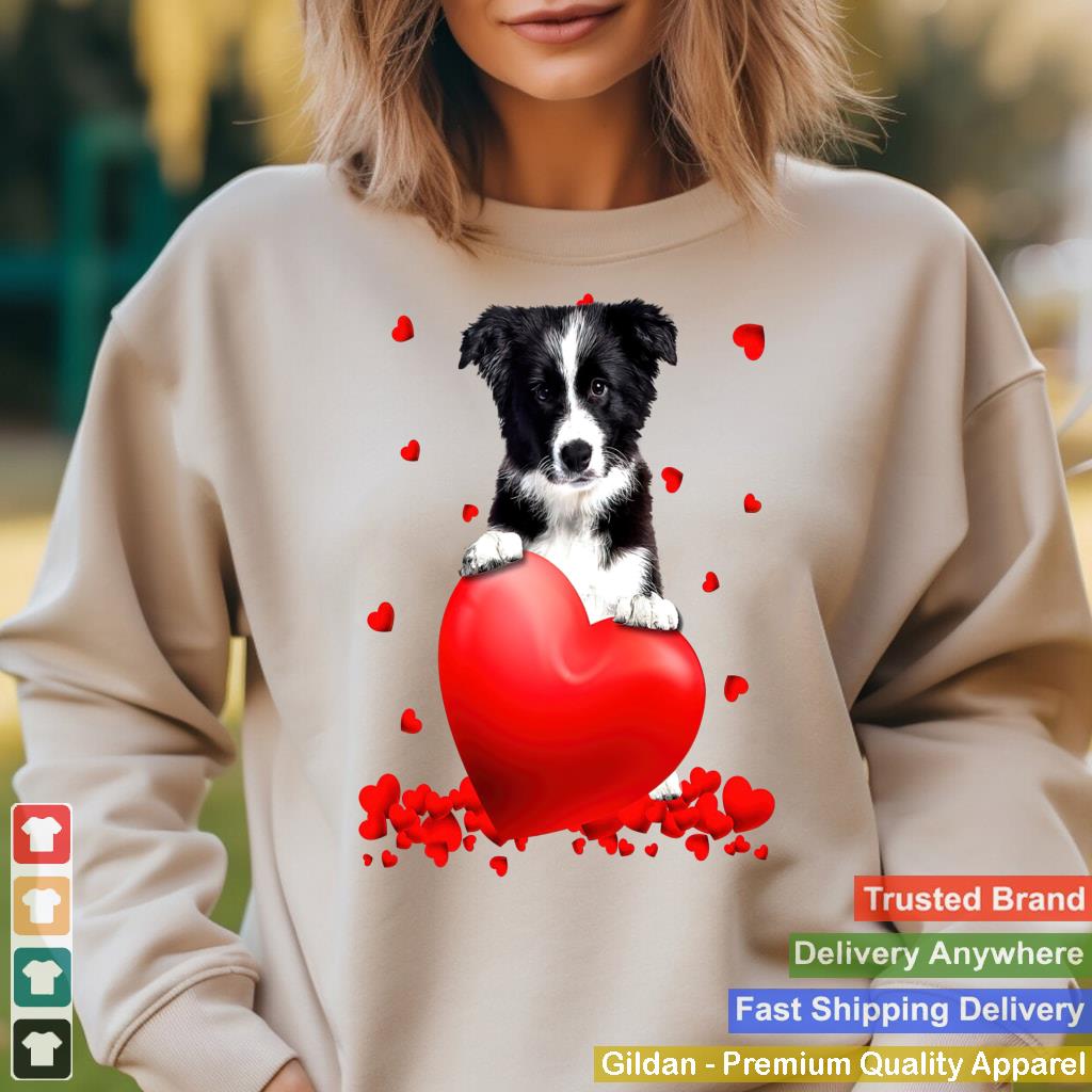 Heart Border Collie Dog Lover Christmas Valentines Day