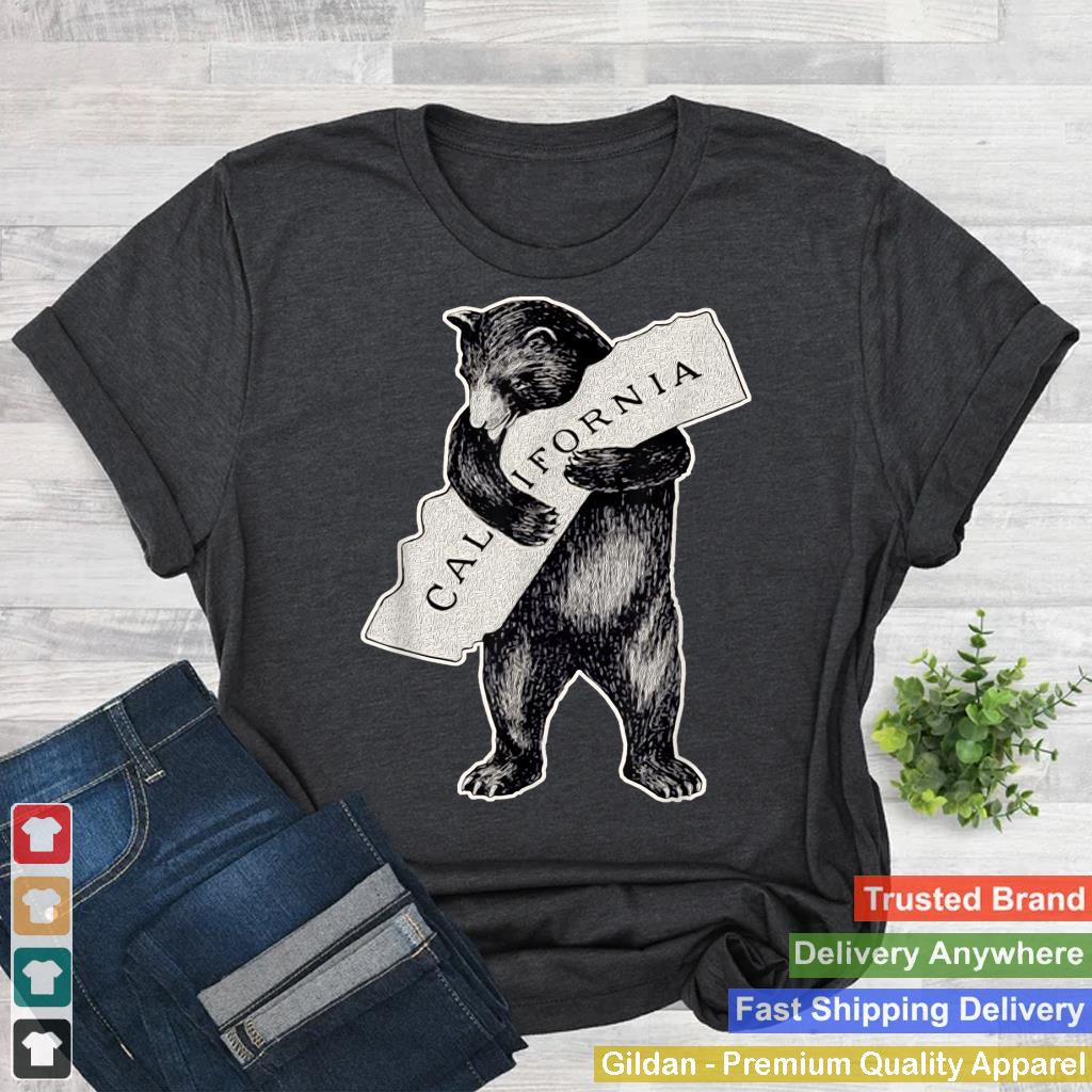 I Love California Shirt Art-Retro Vintage Cali Pride Bear