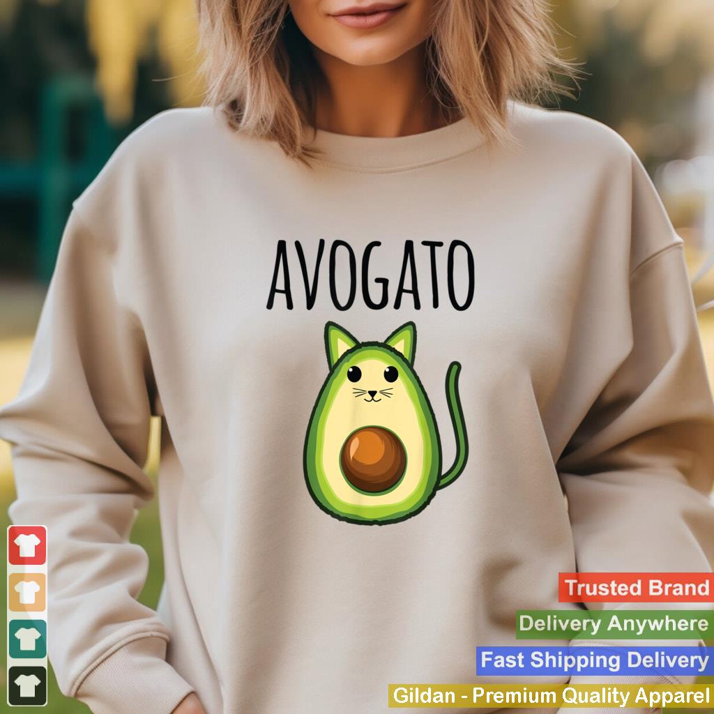 Avogato Women Funny Avocado Cat Vegetarian Vegan T Shirt B09W918DTG