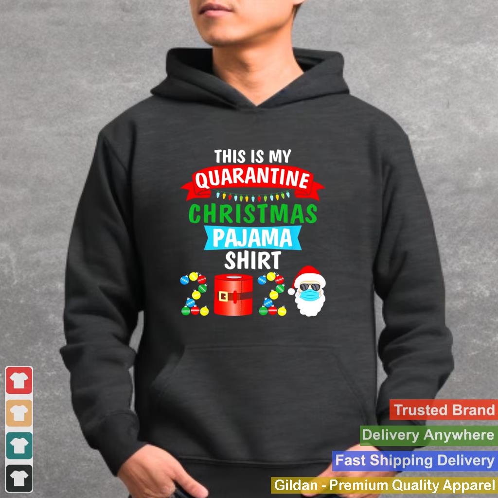 2020 Quarantine Christmas Pajama Santa Face Mask Shirt