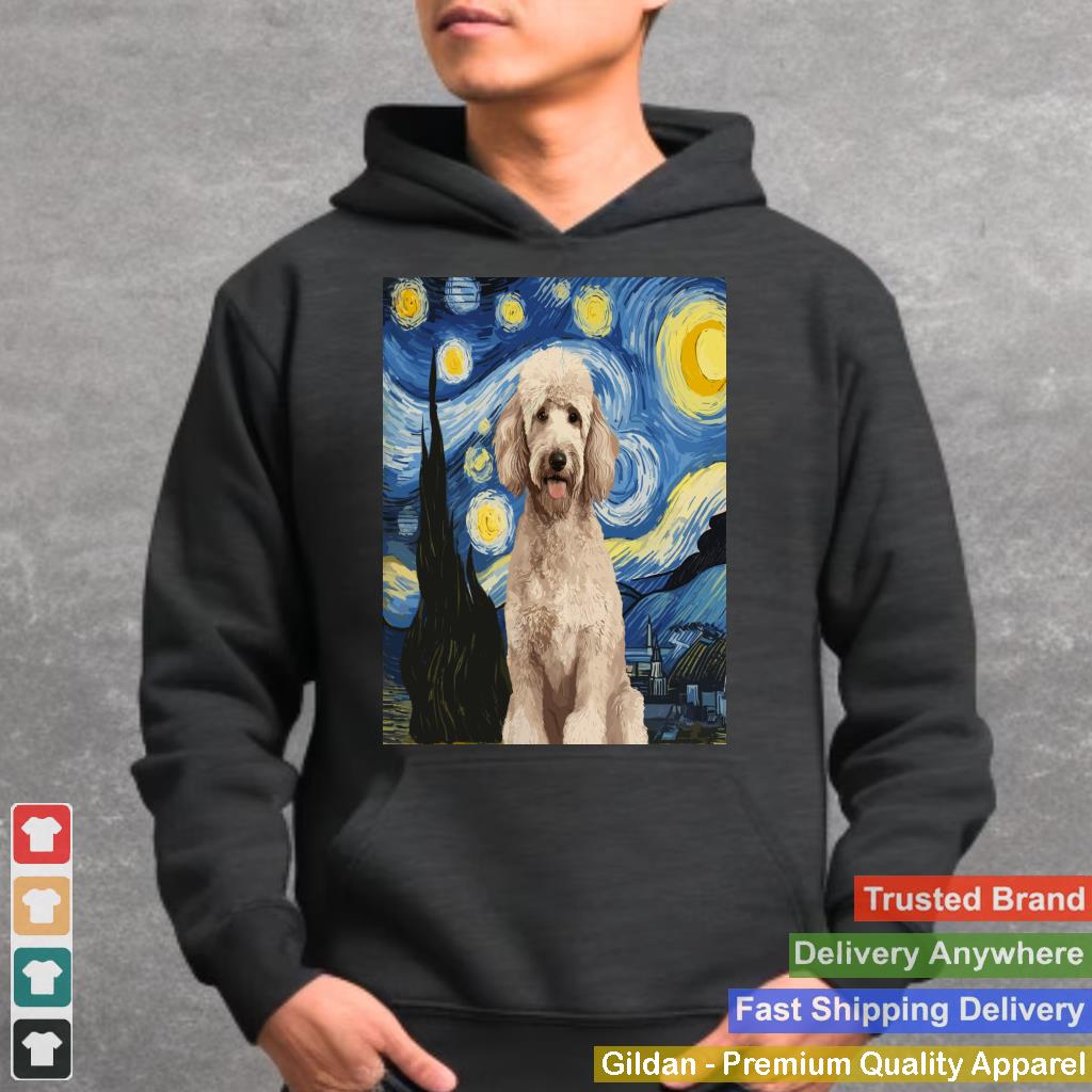 Poodle Dog Van Gogh Style Starry Night on Poodle Lover