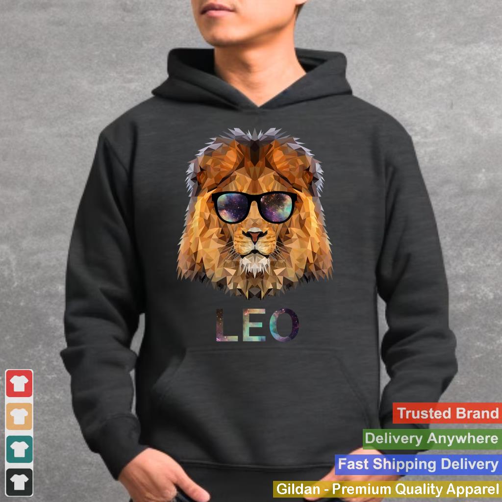 Leo Zodiac Lion With Cool Sunglasses Birthday T-Shirt