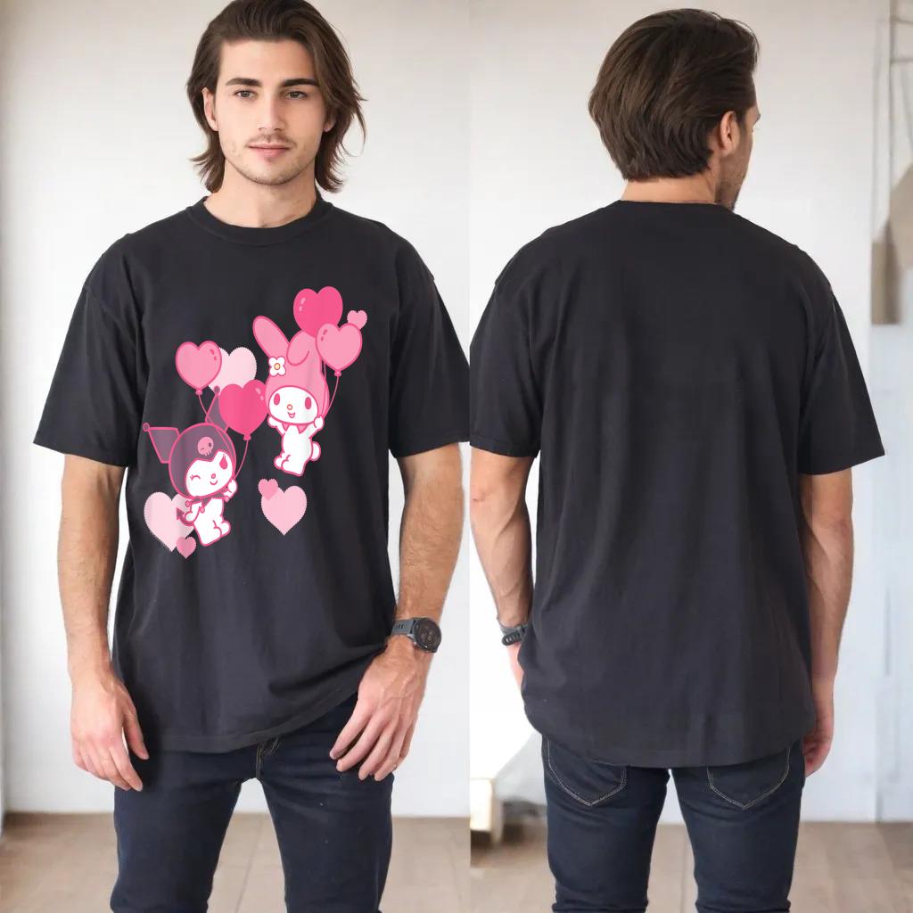 My Melody and Kuromi Valentine's Day Hearts Tee Shirt