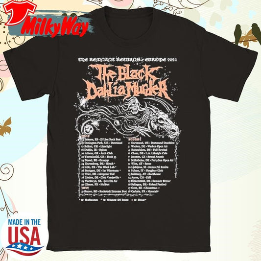 Metal Blade The Black Dahlia Murder Europe UK Tour 2024 Schedule List Date And Festival Shirt