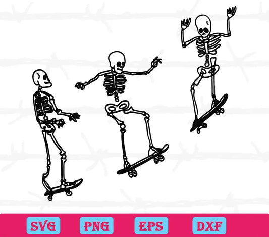 Skateboard Skeletons Halloween, The Best Digital Svg Designs For Cricut