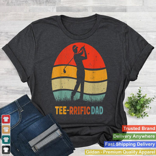 Golf Dad Father's Day Golfing Retro 70s Golfer Tee-rrific