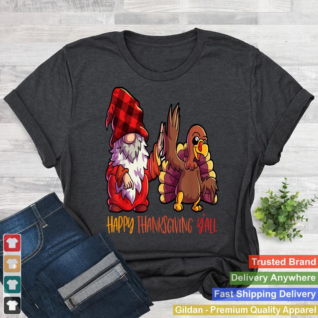 Gnome Thanksgiving Shirt Women Buffalo Plaid Kids Turkey