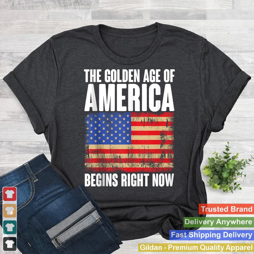 Trump 2025, The Golden Age of America Patriotic Donald Trump Tank Top