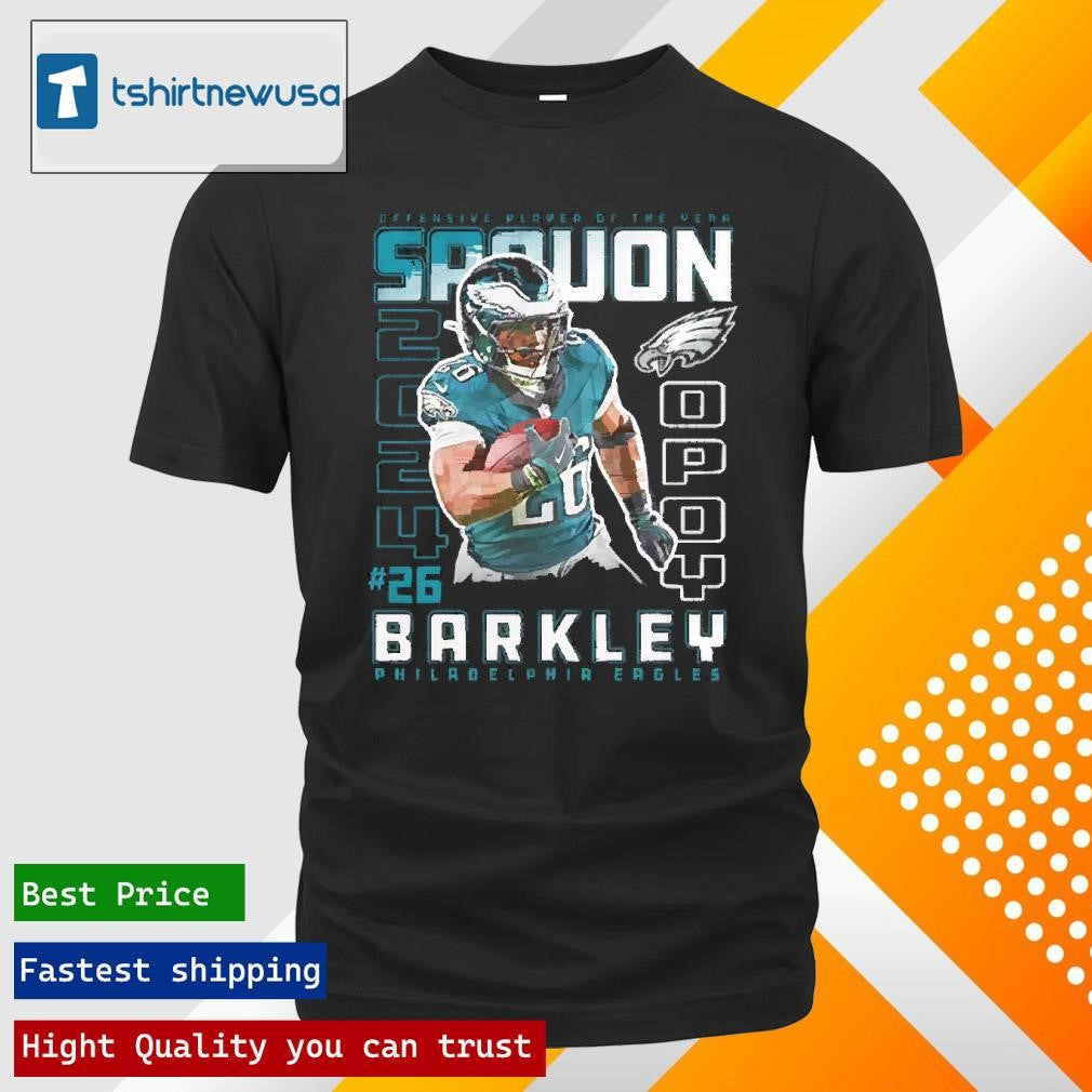 Top Saquon Barkley Philadelphia Eagles 2024 Offensive Player of the Year T-shirt