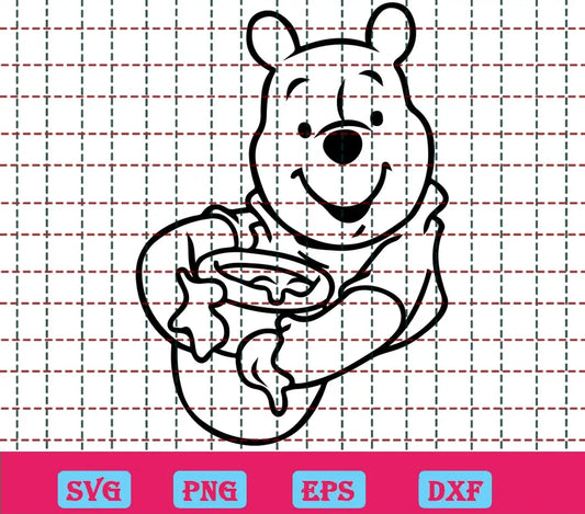 Winnie the Pooh svg, free Disney svg, Bear svg instant download Cartoon Svg