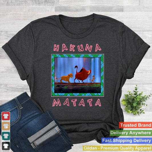 Disney Lion King Hakuna Matata Pattern Square T-Shirt