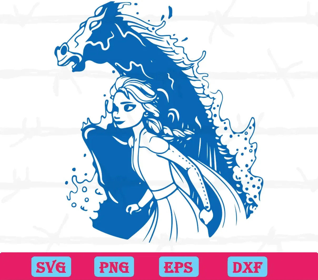 Frozen 2 Elsa With Horse Svg