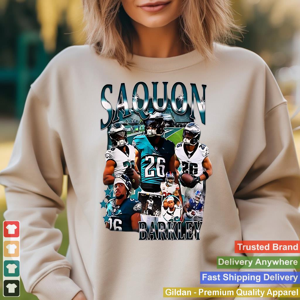 Saquon Eagles Vintage Barkley Design 90s Graphic Tee_1