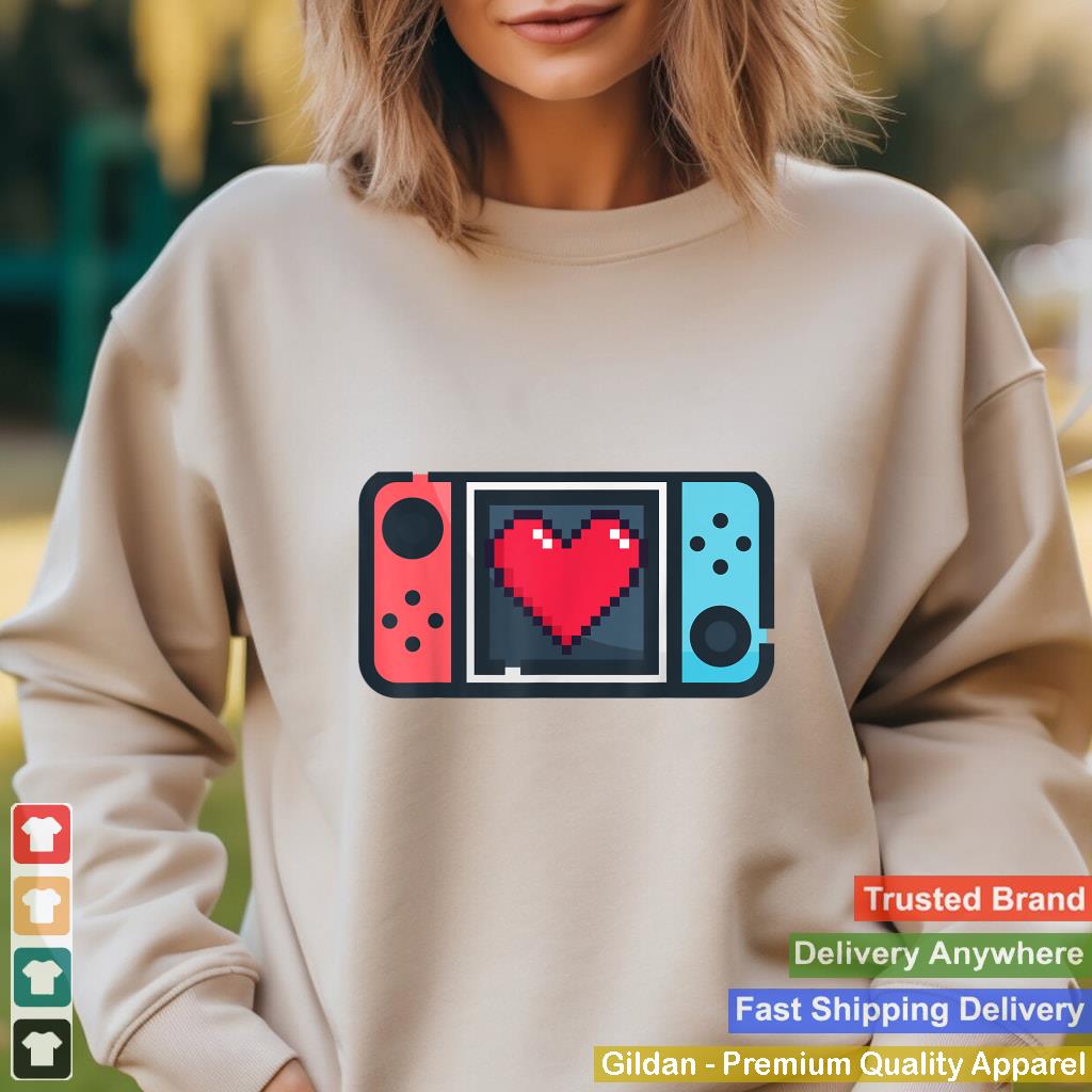 Cute Pixel Heart Gamer Valentine's Day T for Men Women