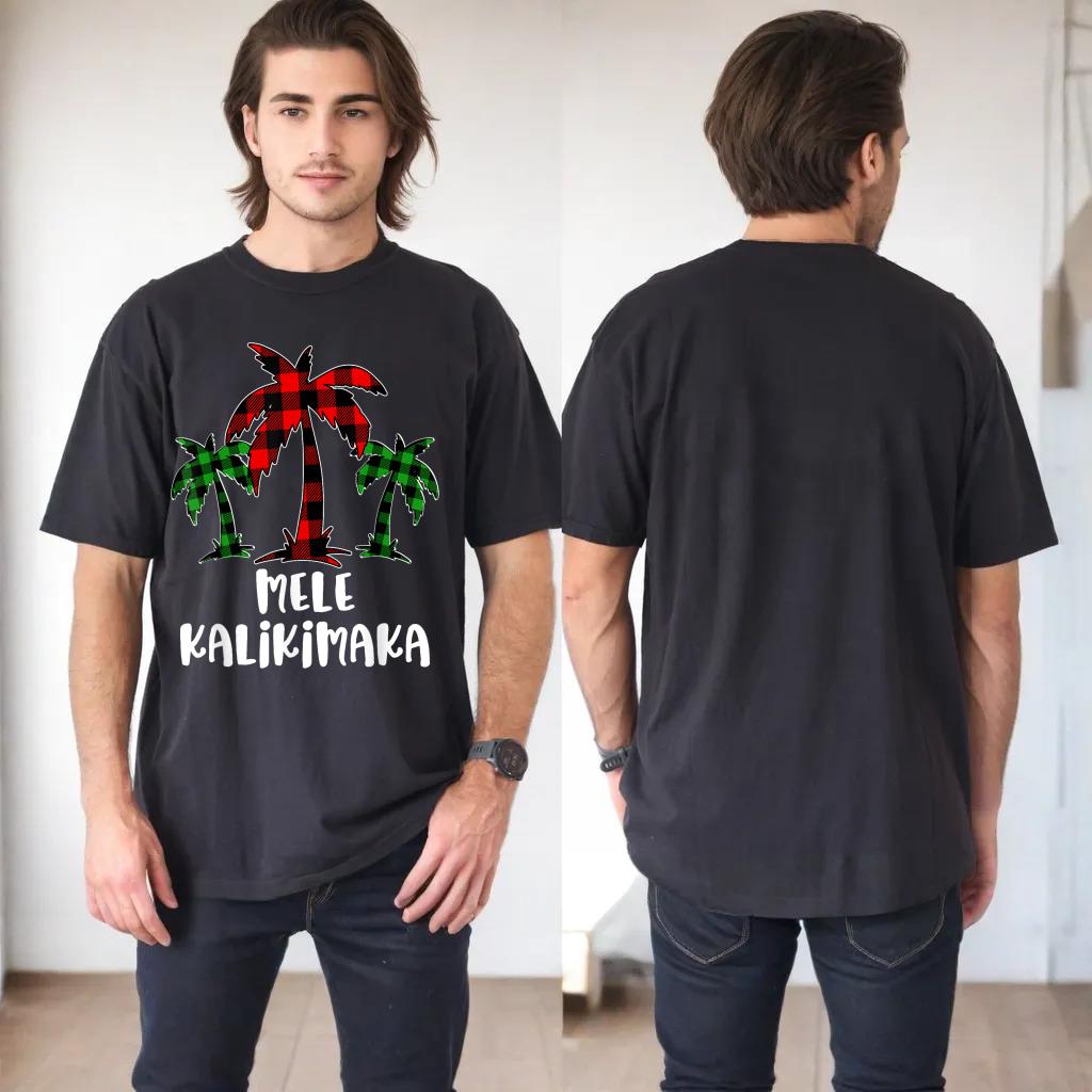 Mele Kalikimaka Palm Tree Hawaii Buffalo Plaid Christmas PJ