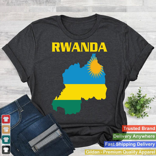 Rwanda Flag Country Shape, Rwandan Flag, Rwanda