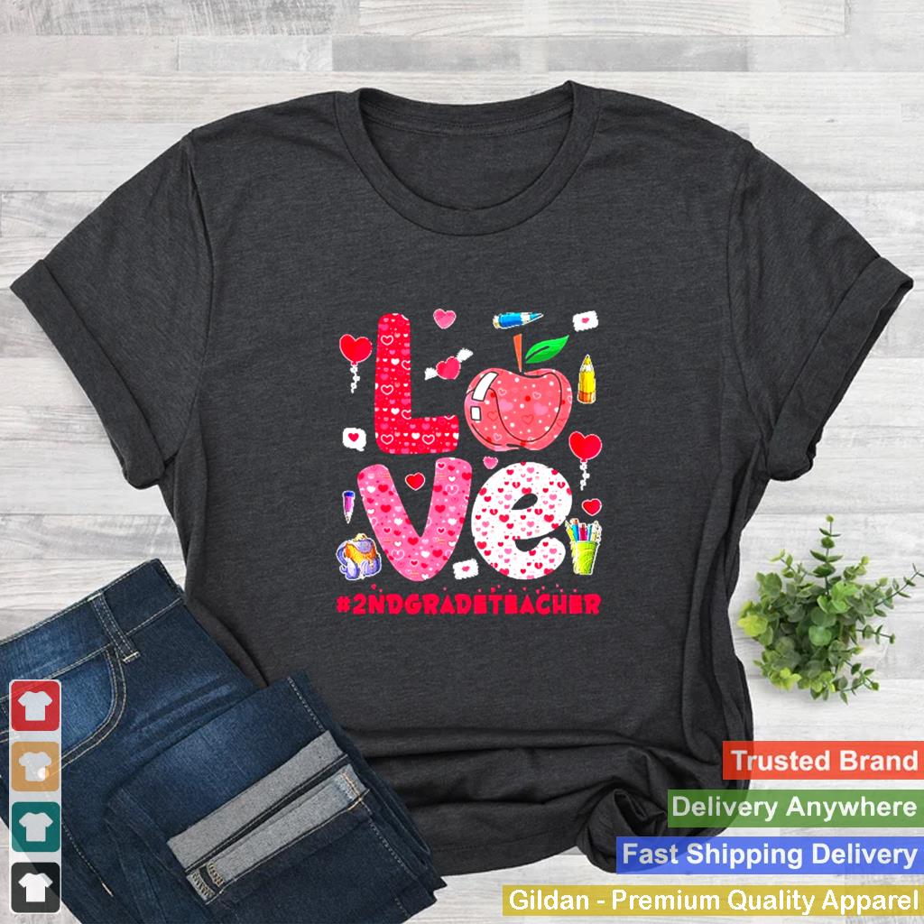 Apple Leopard Love 2nd Grade Teacher Shirt