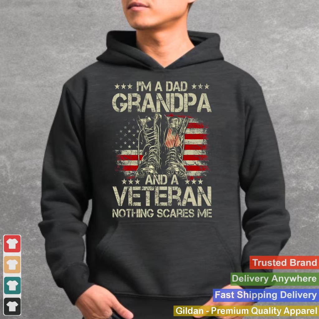 I'm A Dad Grandpa And Veteran Funny Retro Papa Grandpa Gifts