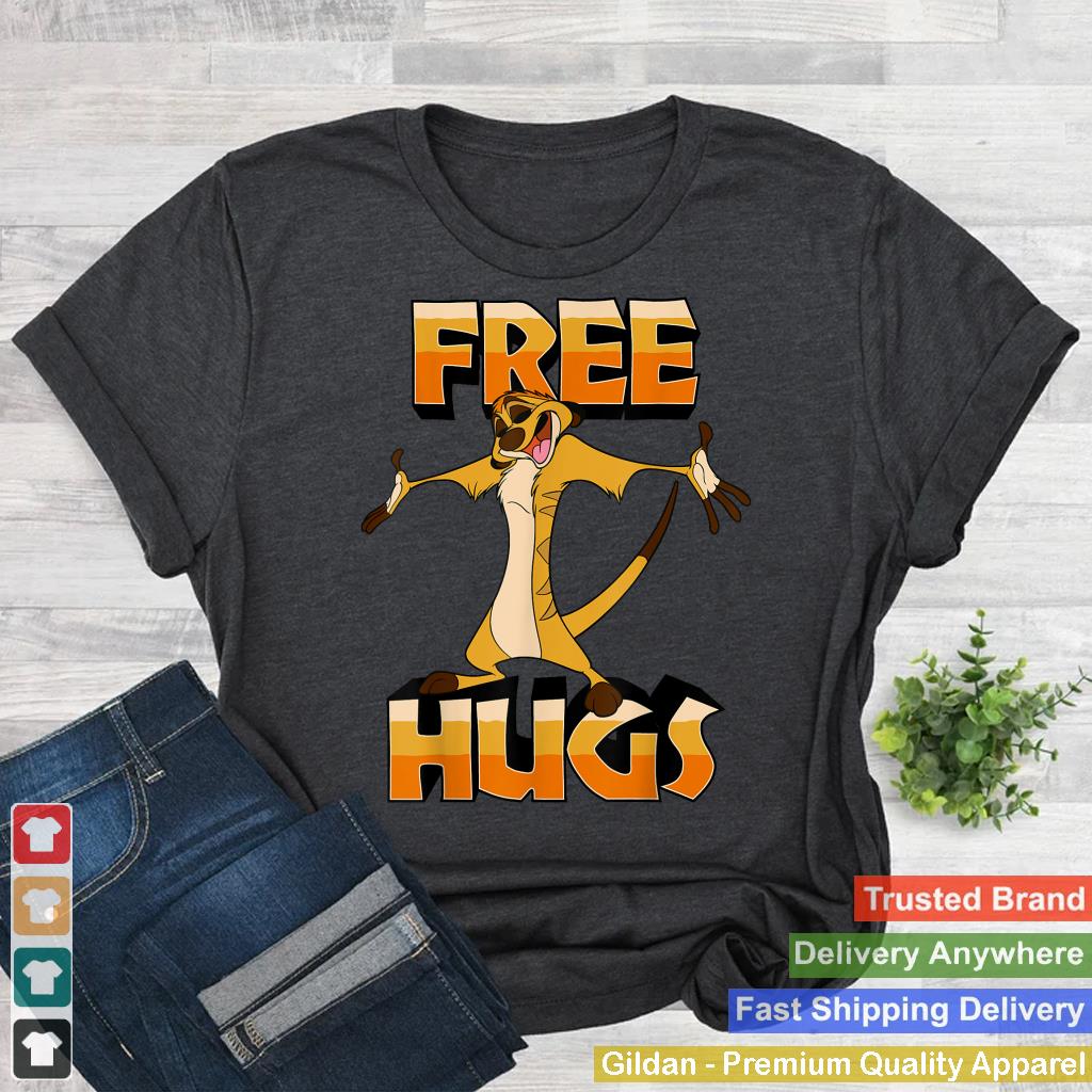 Disney The Lion King Timon Free Hugs Retro Vintage Logo