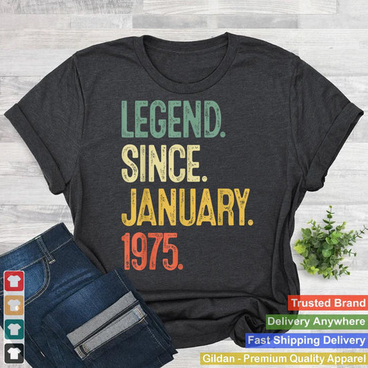 50 Year Old Gifts Legend January 1975 50th Birthday Men Dad