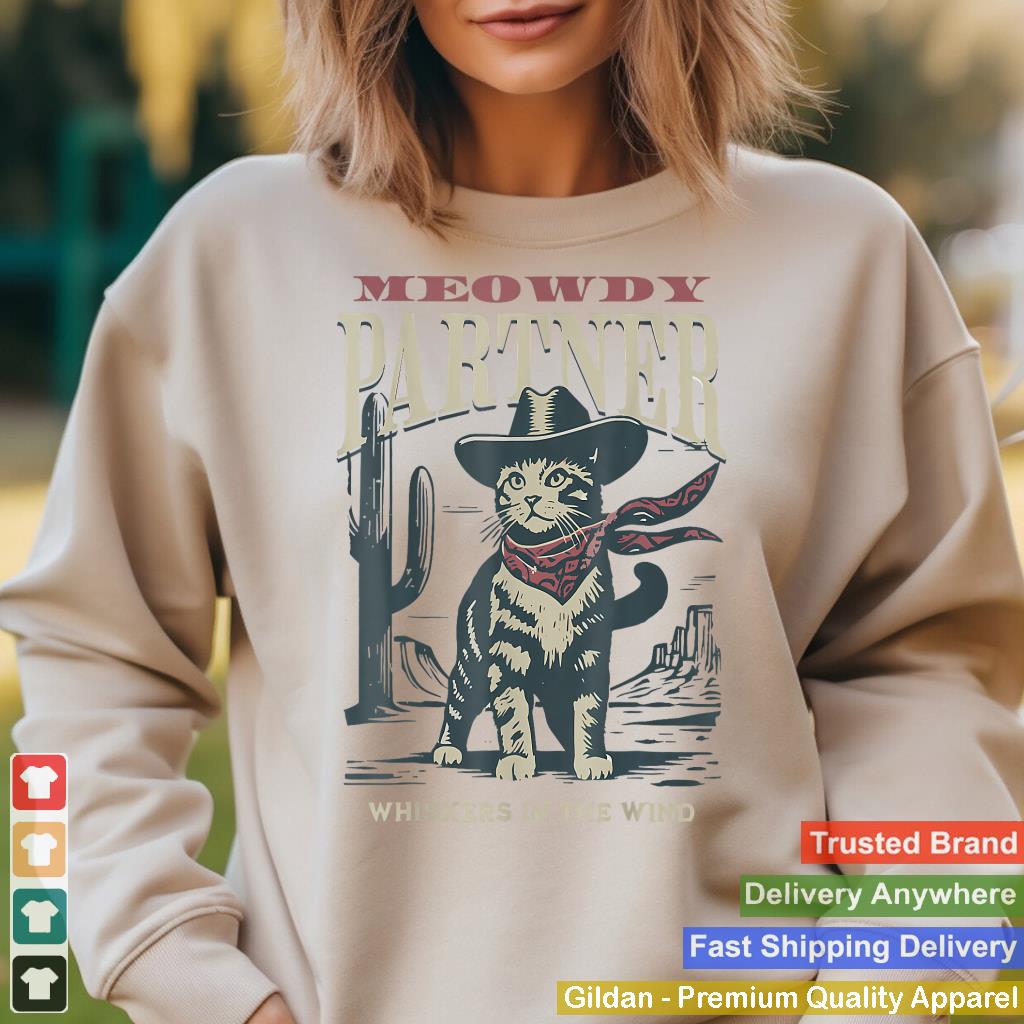 Western Cat Meowdy Partner Cowboy Cat Vintage Cat Dad