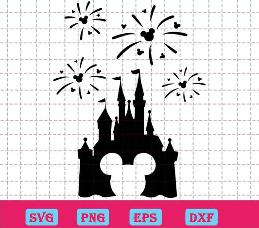 Disney Castle Mickey Head, Free Svg File For Commercial Use