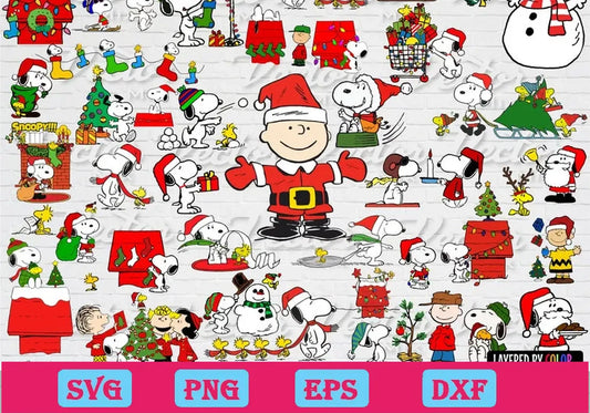 210 Christmas Snoopy Svg Bundle