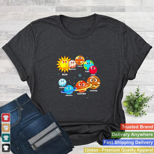 Astronomy Space Cute Planets Galaxy Universe Kids Science T shirt