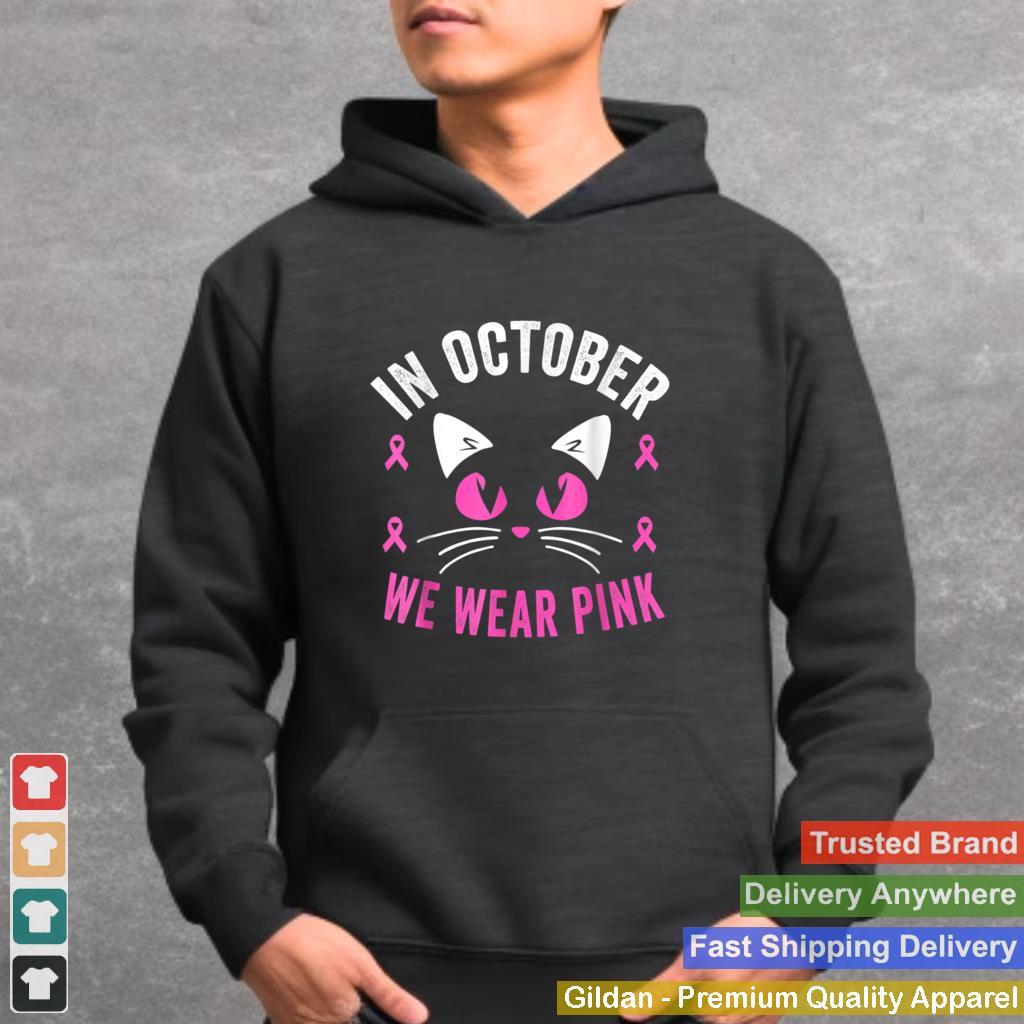 In October We Wear Pink Breast Cancer Awareness Kids Toddler T Shirt 2