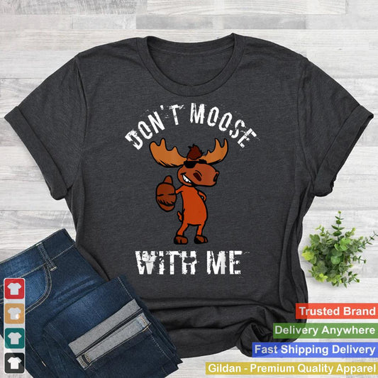 Don't Moose With Me Winter Buffalo Plaid Deer Lover Retro