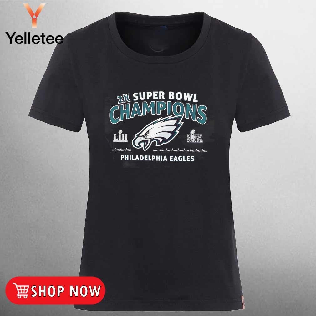 Philadelphia Eagles 2x Super Bowl LIX Champions shirt