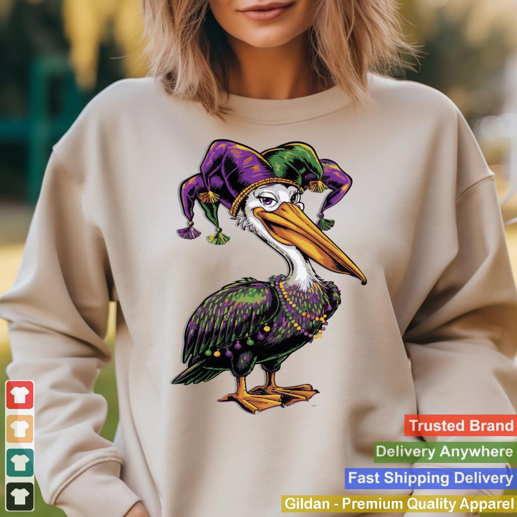 Mardi Gras Pelican Louisiana Parade Animal Lover Mens Womens_2