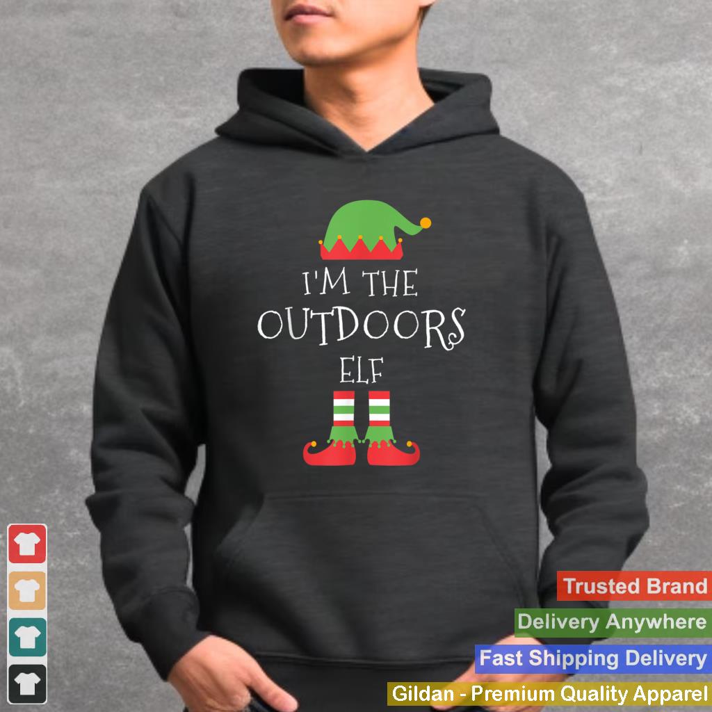 Im The Outdoors Elf Christmas Family Matching group T Shirt