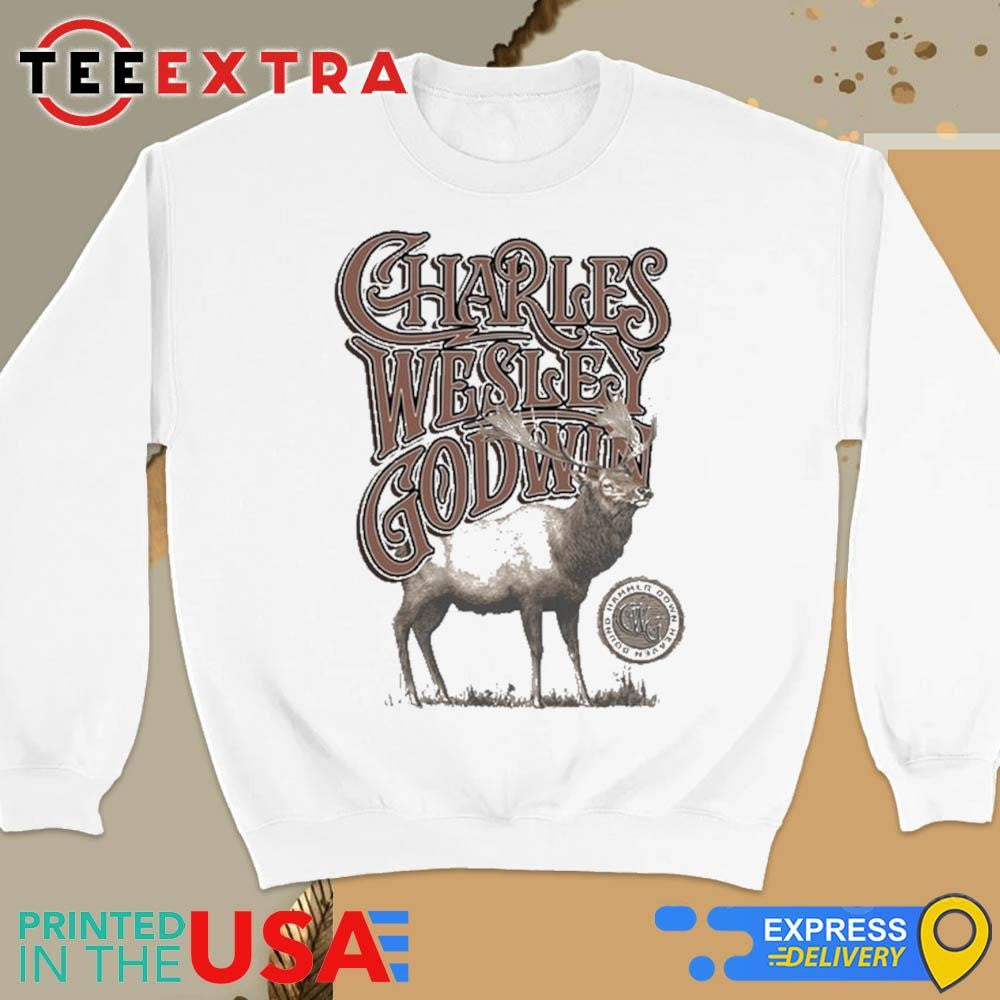 Official Charles Wesley Godwin Lonely Mountain Town Elk New Shirt