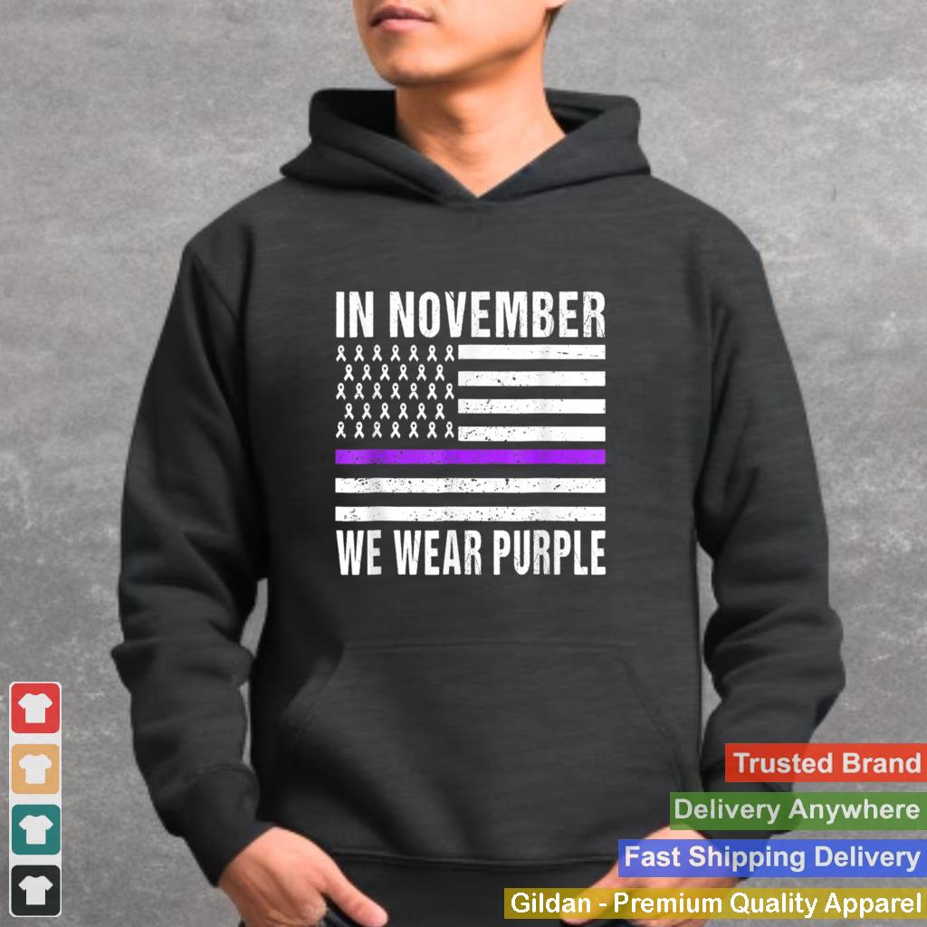 In November We Wear Purple Pancreatic Cancer Awareness Month T Shirt