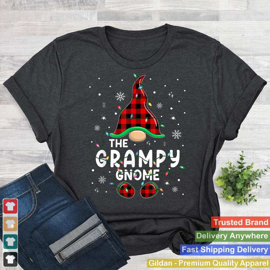 Mens Grampy Gnome Matching Family Christmas Gnome Buffalo Plaid