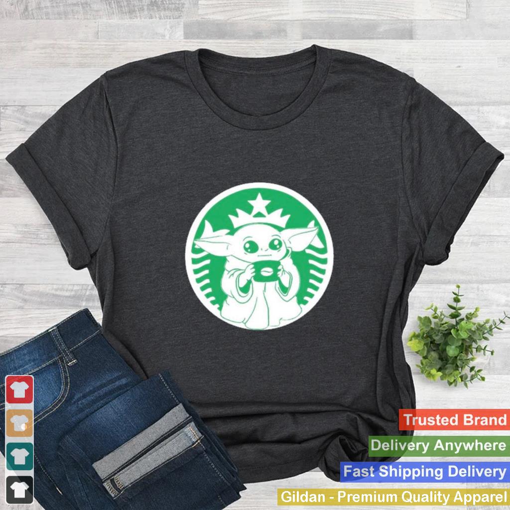 Baby yoda star wars coffee starbucks shirt