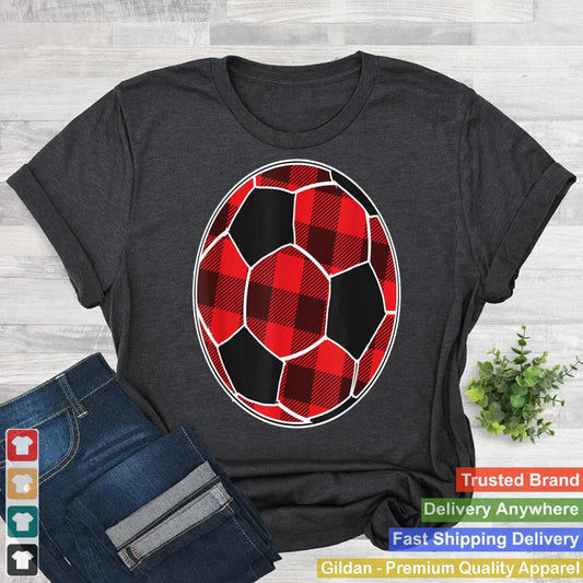 Soccer Football Player Plaid Christmas Sports Valentines