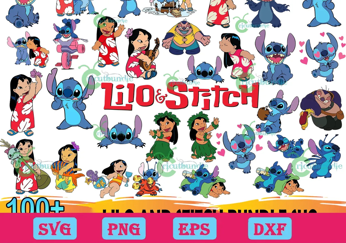 100 Lilo and Stitch SVG Bundle Disney SVG Stitch SVG