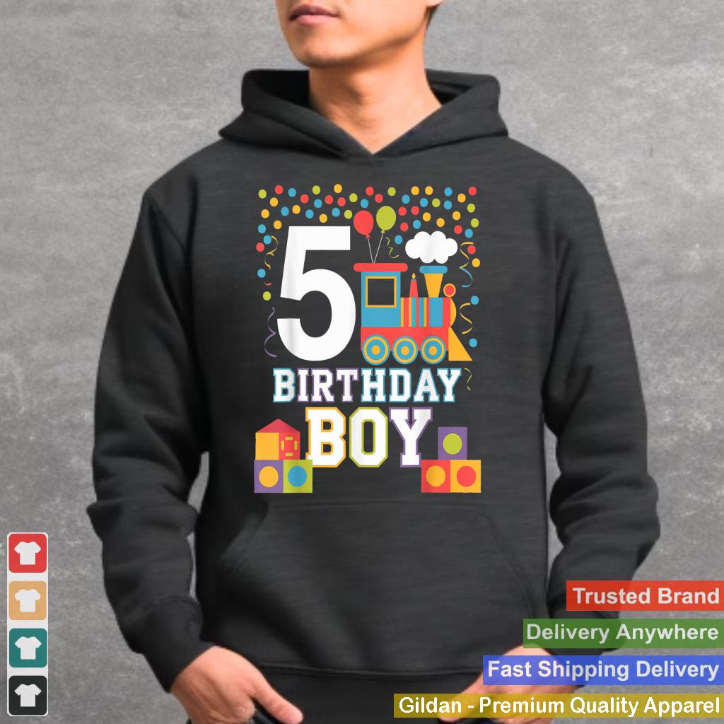 5th Birthday Boy Party Train Railroad Kid Toddler Women Men