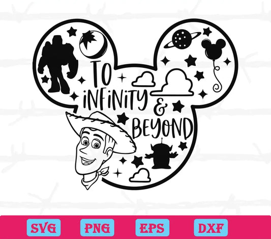 Toy Story Mickey Head To Infinity And Beyond Svg